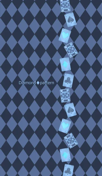 [LINE着せ替え] Diamond pattern -Gothic blue-の画像1