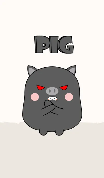 [LINE着せ替え] Emotions Fat Black Pig 2 (jp)の画像1