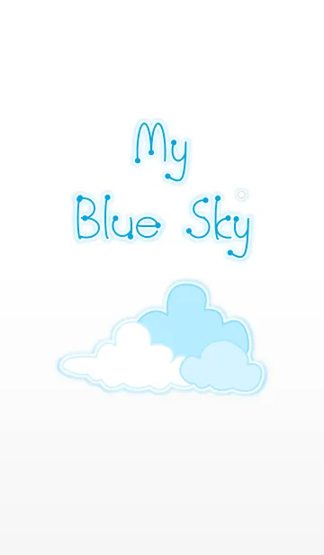 [LINE着せ替え] My Blue Sky！ (White V.3)の画像1