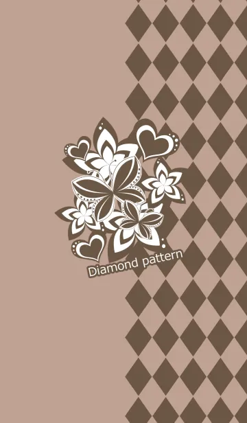 [LINE着せ替え] Chic diamond pattern -Brown-の画像1