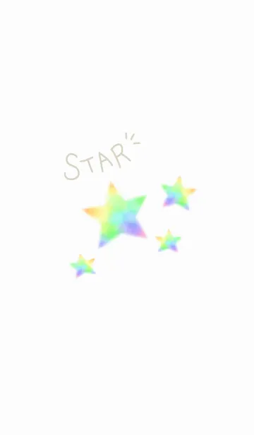 [LINE着せ替え] 水彩カラフルな星の画像1