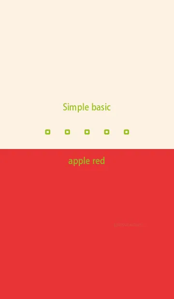 [LINE着せ替え] Simple basic アップル レッドの画像1