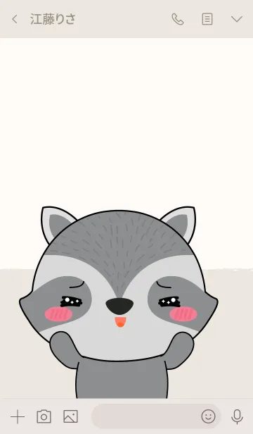 [LINE着せ替え] Big Head Raccoon Theme (jp)の画像3