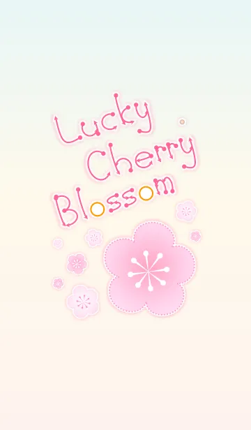 [LINE着せ替え] Lucky Cherry Blossom！ (Beige V.4)の画像1