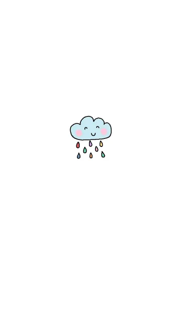 [LINE着せ替え] Happy rain and cloud themeの画像1