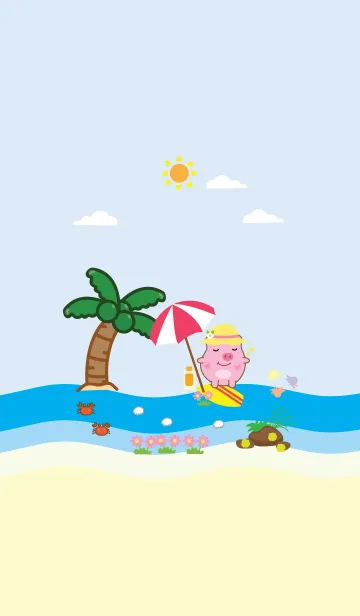 [LINE着せ替え] Simple sea pig theme v.3 (JP)の画像1