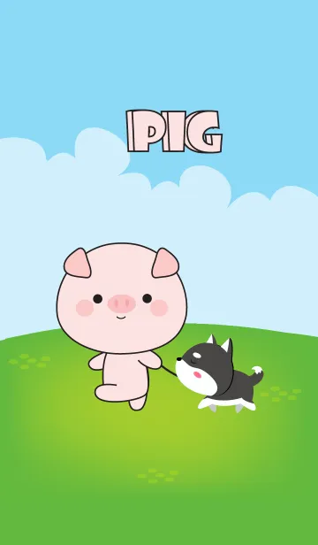 [LINE着せ替え] Love Kawaii Pig Theme (jp)の画像1