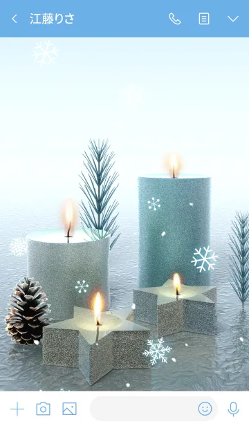 [LINE着せ替え] Winter Candles #2020の画像3