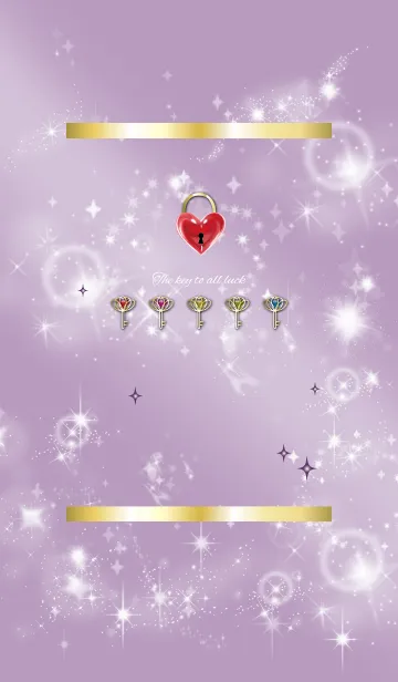 [LINE着せ替え] 紫 : 愛を強固にするLOVE LOCKの画像1