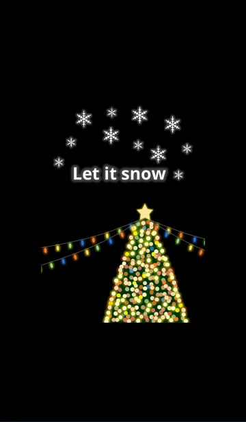 [LINE着せ替え] 雪とクリスマス電球の画像1