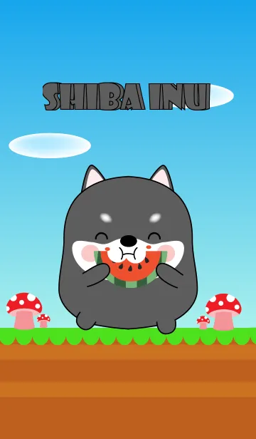Love So Cool Black Shiba Inu Theme (jp)の着せ替えメイン画像