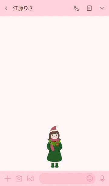 [LINE着せ替え] クリスマスの女の子の画像3