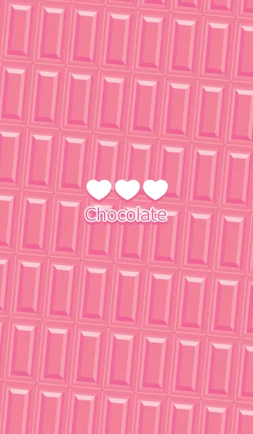 [LINE着せ替え] 板チョコ -Strawberry chocolate-の画像1