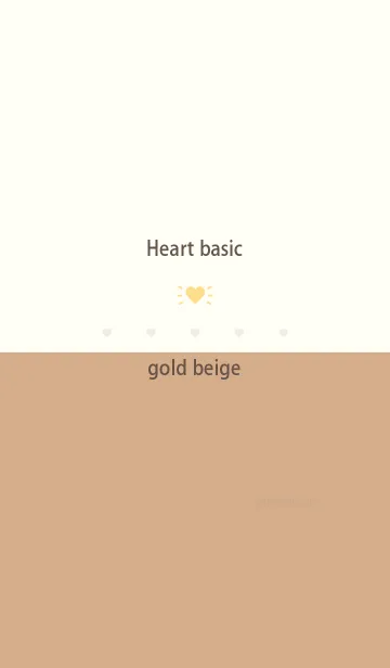[LINE着せ替え] Heart basic ゴールド ベージュの画像1
