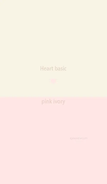 [LINE着せ替え] Heart basic ピンク アイボリーの画像1