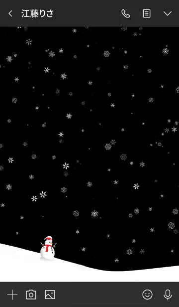 [LINE着せ替え] クリスマス・イヴ、雪だるま、プレゼント！の画像3