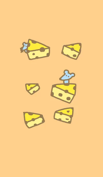 [LINE着せ替え] 可愛いネズミとチーズ#子年（ねずみどし）の画像1