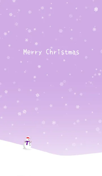 [LINE着せ替え] メリークリスマス、雪だるま、紫だ！の画像1