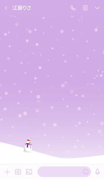 [LINE着せ替え] メリークリスマス、雪だるま、紫だ！の画像3