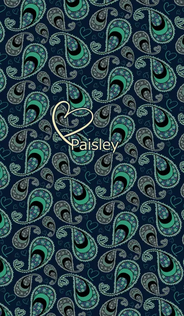 [LINE着せ替え] Paisley -Green-の画像1