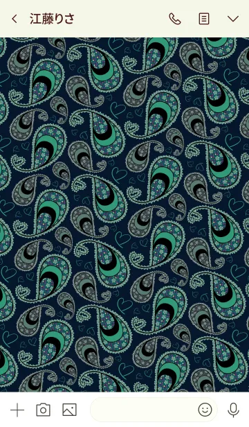 [LINE着せ替え] Paisley -Green-の画像3