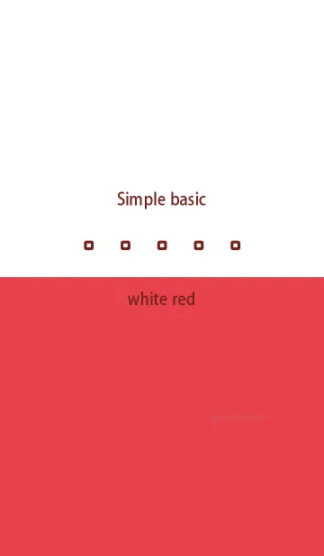 [LINE着せ替え] Simple basic ホワイト レッドの画像1