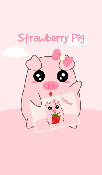 [LINE着せ替え] Strawberry Pig！の画像1