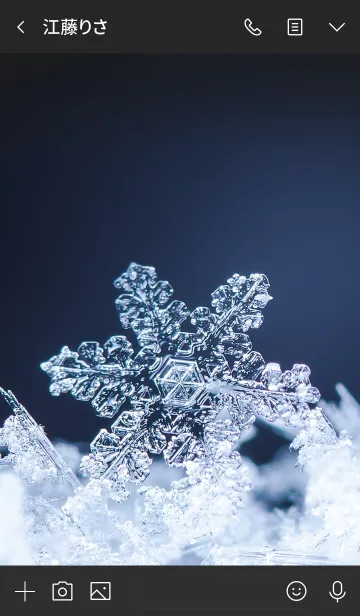 [LINE着せ替え] 幻想的な雪の結晶の画像3