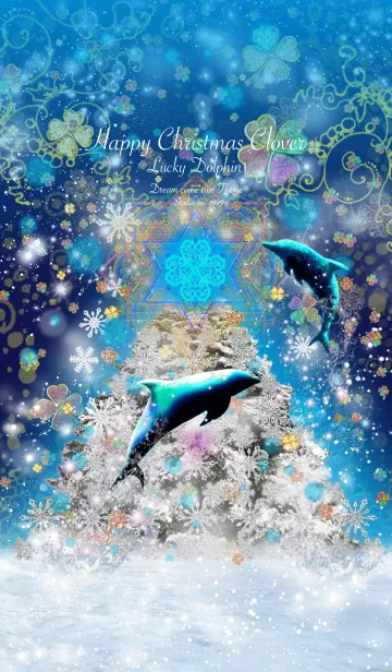 [LINE着せ替え] 恋愛運上昇 Happy Christmas Lucky Dolphinの画像1