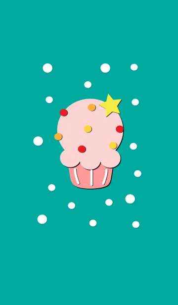 [LINE着せ替え] Cute X'mas cupcake 3の画像1