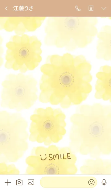 [LINE着せ替え] 黄色いお花-スマイル21-の画像3