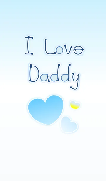 [LINE着せ替え] I Love Daddy！ (Blue Ver.2)の画像1