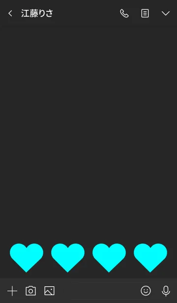 [LINE着せ替え] ブルー ハート No.1-2の画像3