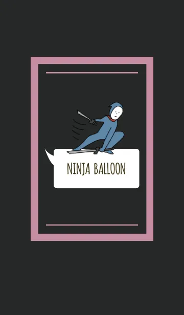 [LINE着せ替え] 黒とピンク : NINJA BALLOONの画像1