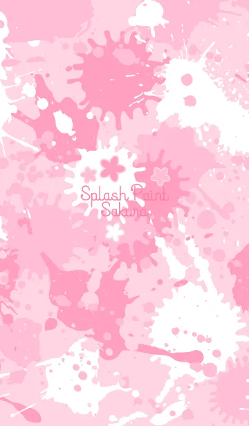 [LINE着せ替え] スプラッシュ・ペイント・薄ピンク背景の画像1