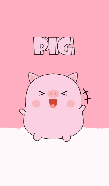 [LINE着せ替え] Emotions Fat Cute Pig Theme (jp)の画像1