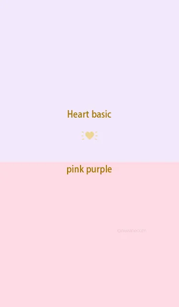 [LINE着せ替え] Heart basic ピンク パープルの画像1