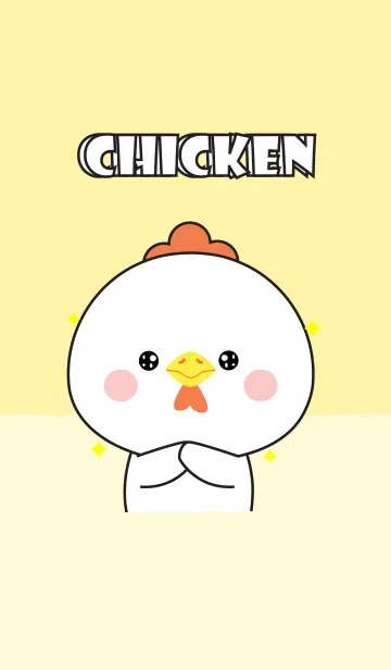 [LINE着せ替え] Big Head White Chicken Theme (jp)の画像1