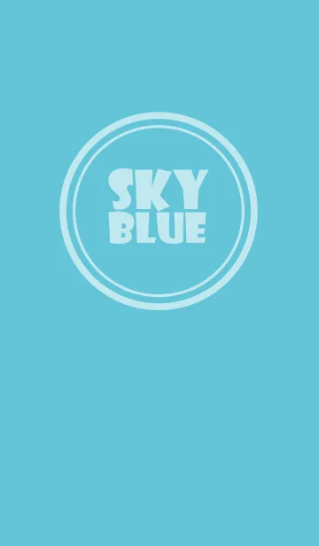 [LINE着せ替え] Simple Love sky blue (jp)の画像1