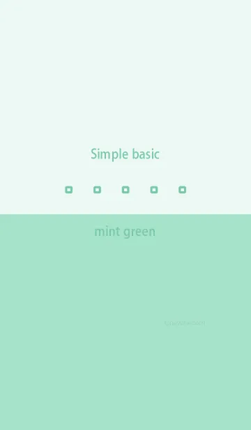 [LINE着せ替え] Simple basic ミント グリーンの画像1