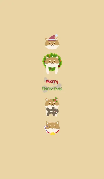 [LINE着せ替え] 柴犬犬クリスマスの画像1