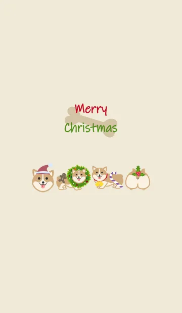 [LINE着せ替え] コーギーのクリスマスの画像1