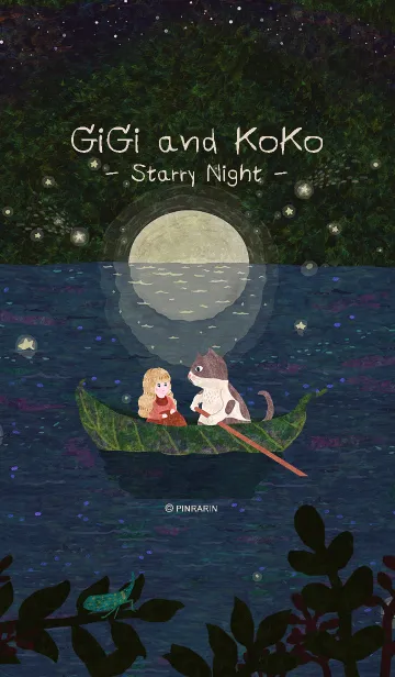 [LINE着せ替え] GiGi and KoKo - Starry Nightの画像1