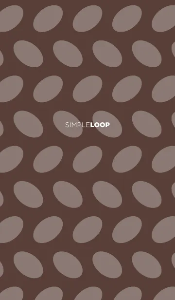[LINE着せ替え] シンプルな楕円模様／チョコレート色の画像1