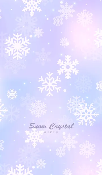 [LINE着せ替え] Snow Crystal Purple 3 -MEKYM- #2020の画像1