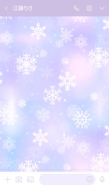[LINE着せ替え] Snow Crystal Purple 3 -MEKYM- #2020の画像3