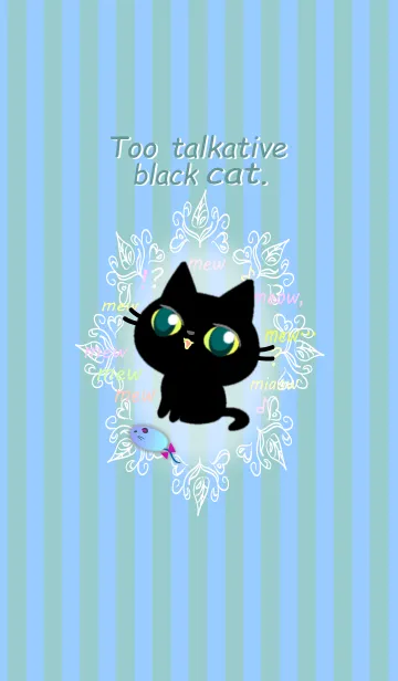 [LINE着せ替え] Talkative black cat,again.の画像1