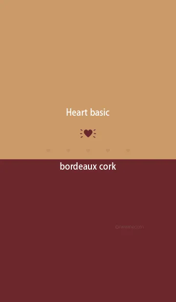 [LINE着せ替え] Heart basic ボルドー コルクの画像1