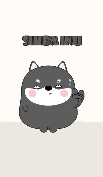 [LINE着せ替え] Emotions Fat Black Shiba Theme (jp)の画像1