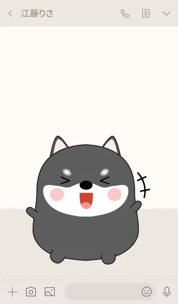 [LINE着せ替え] Emotions Fat Black Shiba Theme (jp)の画像3